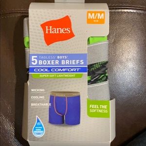 New Hanes 5pk Boxer Brief size med 10/12 Boys